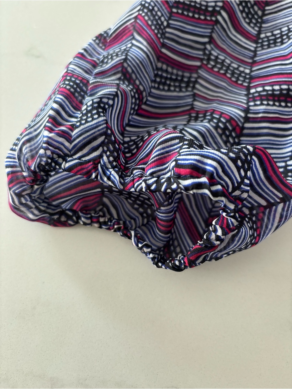 Daisy Fuentes Navy & Purple Printed Long-Sleeve Blouse - Picture 4 of 7